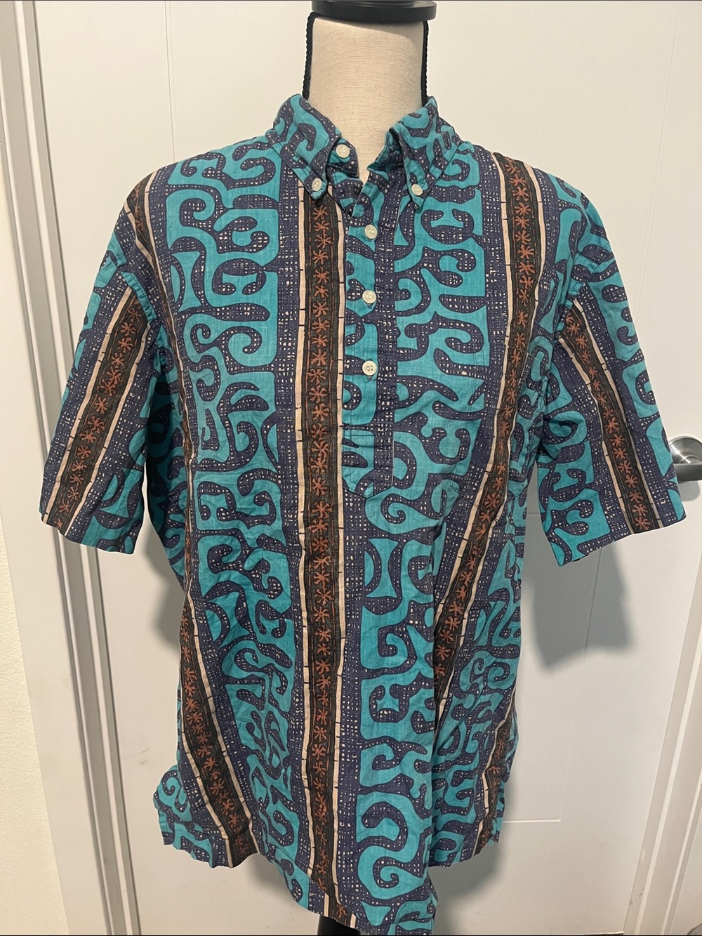 Alfred Shaheen By Reyn Spooner Multi Design Shirt Vacation Resort Beach Coastal